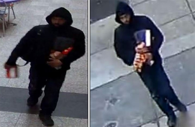 Surveillance photos of suspect via BPD