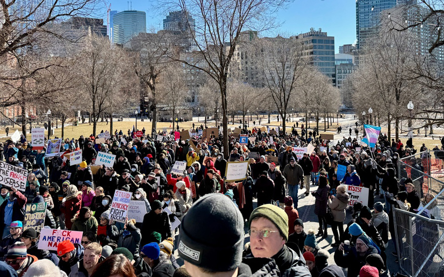 Protesters on Boston Common