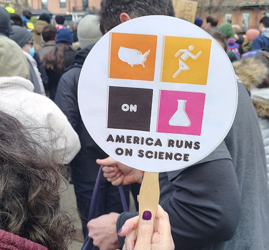 Sign: America Runs on Science