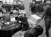 Guys with boxes on their heads at Pax East in Boston