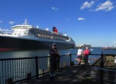 Queen Mary 2 at Black Falcon pier in Boston