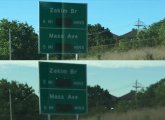 Sign on I-93 changed to reflect actual distance to Mass Ave and Zakim Bridge