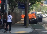 Exploding car in Longwood Medical Area