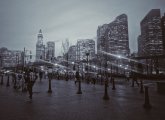 Rose Kennedy Greenway night before the storm