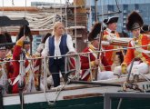 Redcoats on a ship in Boston Harbor