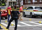 Gunfire scene on Crawford Street