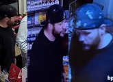 Surveillance photos showing bearded guy with a backwards Sox cap