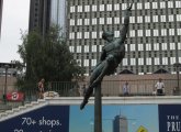 Statue in front of the Pru