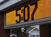 Two clocks, two different times in West Roxbury