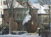 Snow-covered Clapp Pear in Dorchester