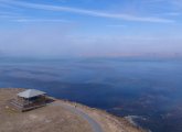 Fog seen from Belle Isle Marsh