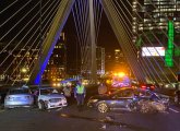 Car crash on the Zakim Bridge