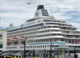 Big ship at Black Falcon Pier