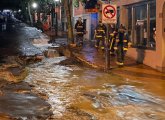 Beacon Hill street turned into torrent