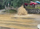 Hydrant becomes geyser in Jamaica Plain