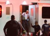 Firefighters at movie trailer where body was found