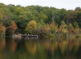 Dock in Turtle Pond in the Stony Brook Reservation