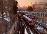 Sunset over the Northeast Corridor