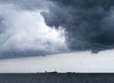 Ominous clouds over Boston Light