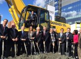 Mayor Walsh in a backhoe in South Boston