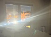 Blinding light coming in windows from Rotary 