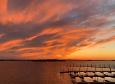 Sunset over Hull and the water