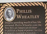 Plaque honoring Phillis Wheatley with somebody else's photo