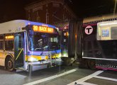 Bus and trolley collide