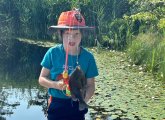 Boy with pumpkinseed caught in Turtle Pond