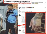 Bigbodybenzi and his distinctive hand tattoo