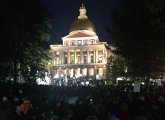 Mueller protest in front of the State House in Boston