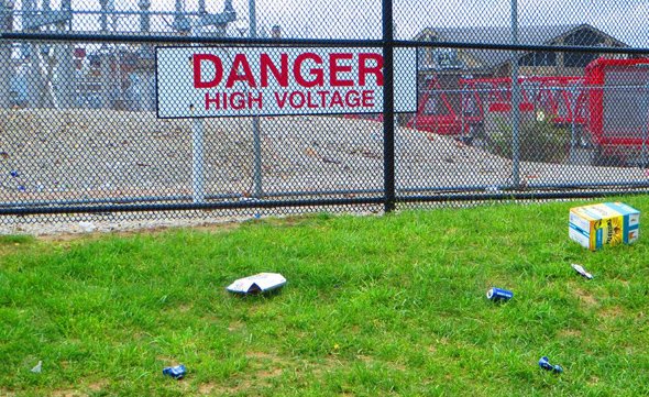 Park next to South Boston substation