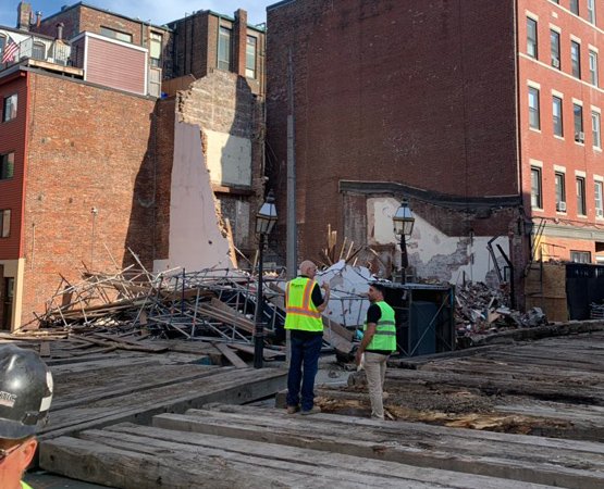 Building gone on North Street in the North End