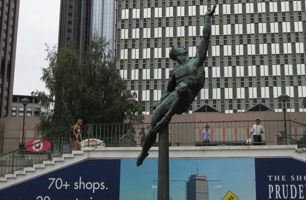 Statue in front of the Pru