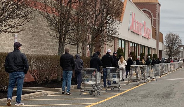 Line at Market Basket