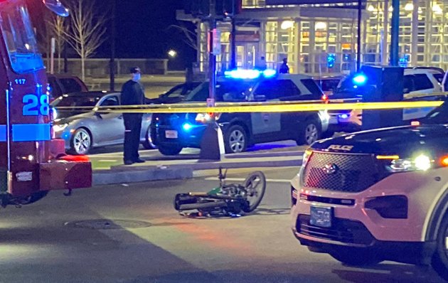 Forest Hills crash scene showing motorbike