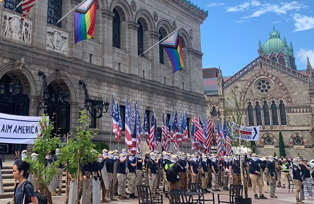 Nazis at Copley Square library