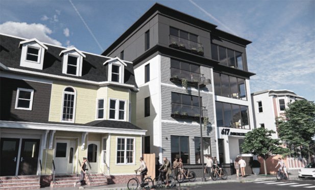 Rendering of proposed 18-unit condo building