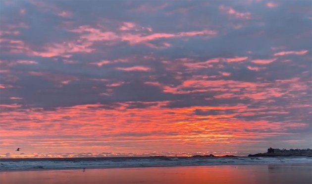 Sunrise over Nantasket beach