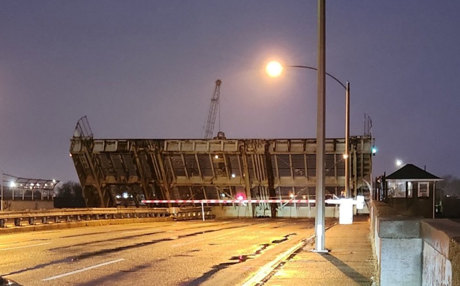 Morrisey Boulevard Bridge got stuck in the upright position