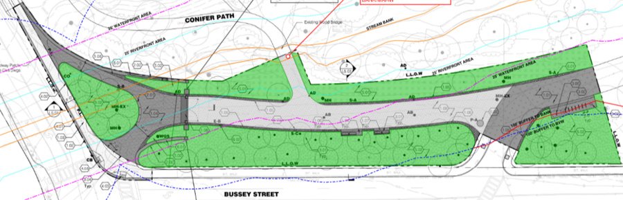 Map of proposed Walter Street gate improvement