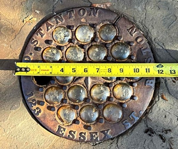 Old coal-chute cover on Pembroke Street