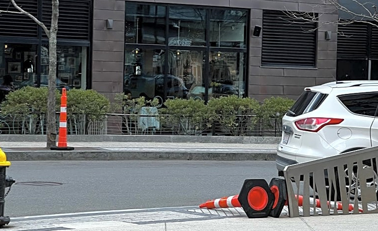 Cone stands vigil over its fallen comrades in the Fenway