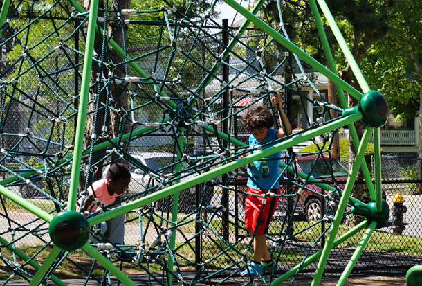 Kids at Camp Meigs Playground