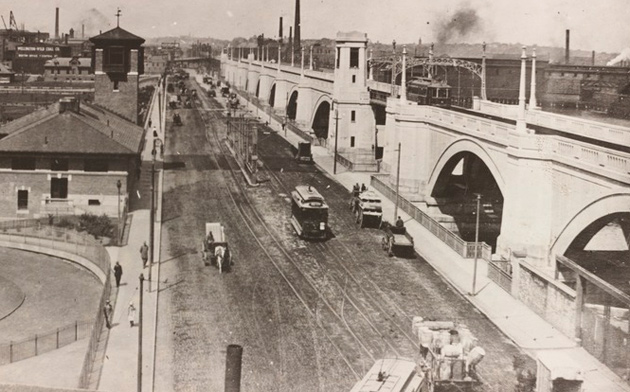 The tower, viaduct and dam in 1912