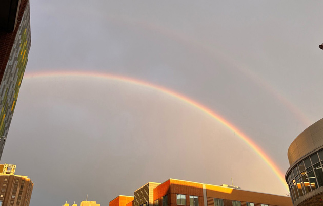 Rainbow over the Longwood Medical Area