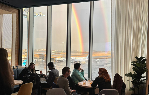 Rainbow over Logan Airport